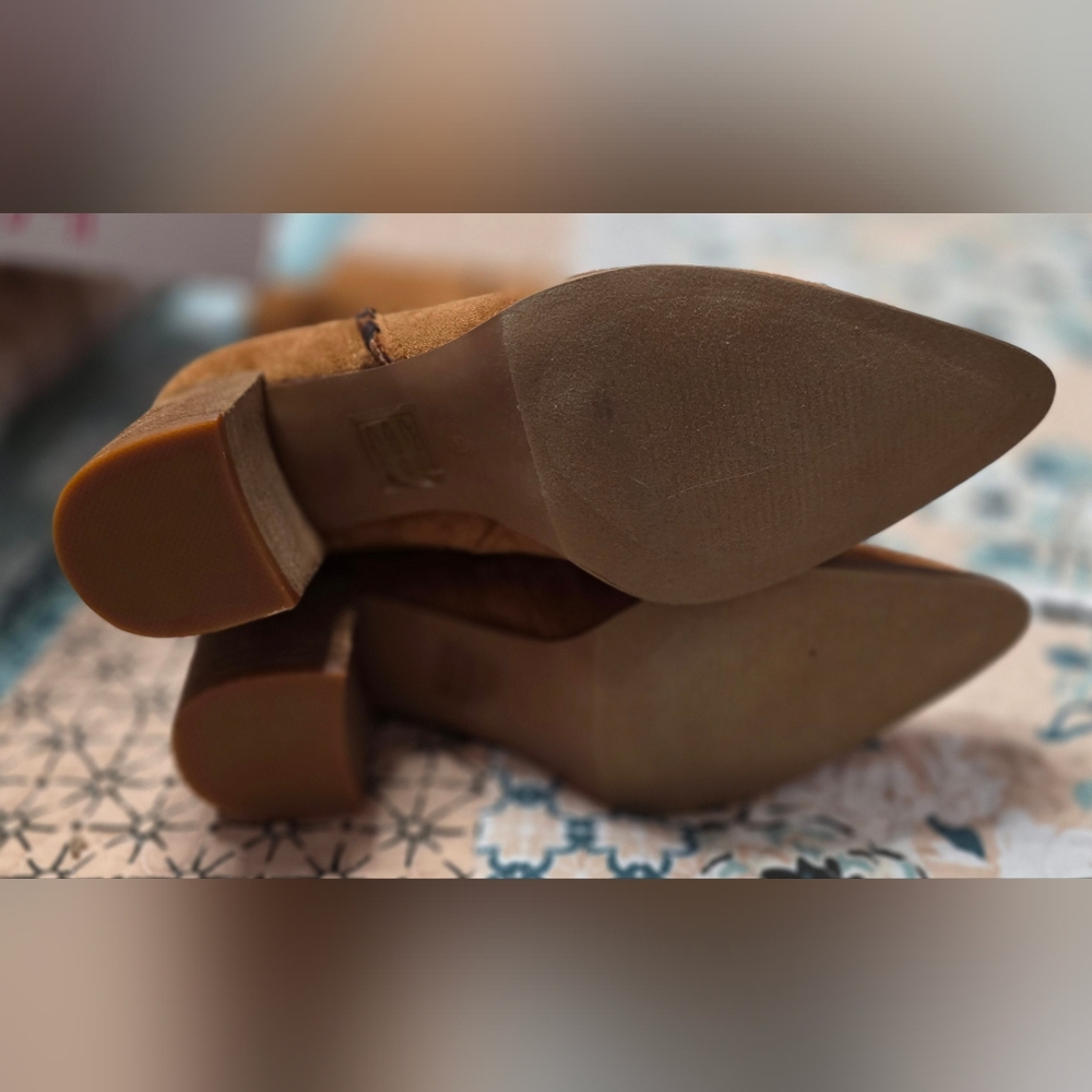 Camel Heeled Boots with Classic Design - Picture 3 of 8